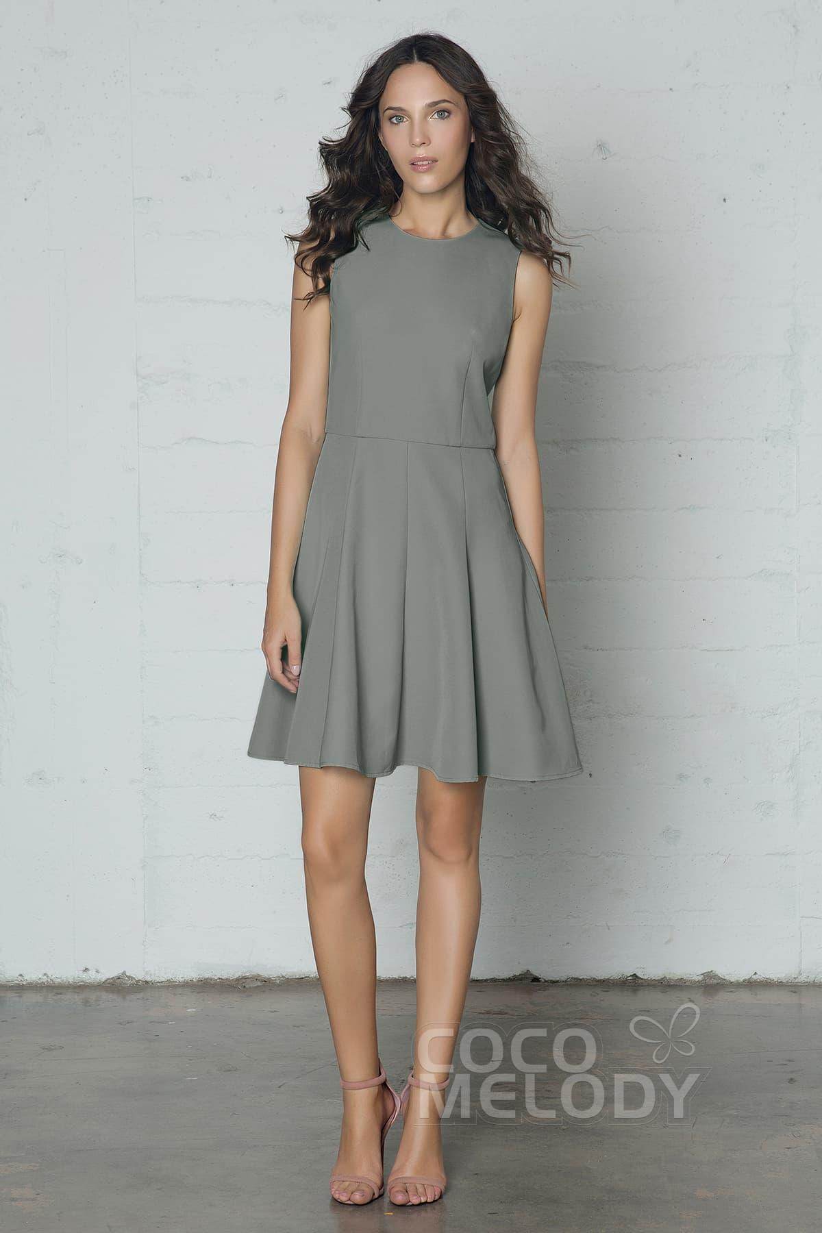 Sheath-Column Short Elastic Silk like Satin Dress PR17029 - COCOMELODY